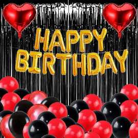 Lovely Black & Golden Happy Birthday Theme Set
