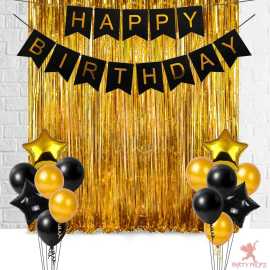 27 PCS Happy Birthday Banner With 30 Pcs Balloons Set For Party