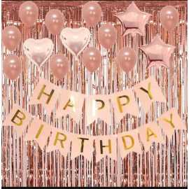 Rose Gold Balloons Theme For Birthday Party Decorations