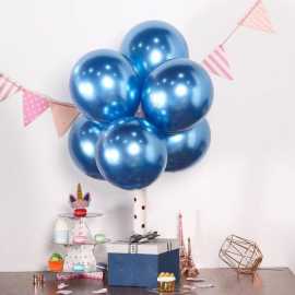 15 Multi Color Metallic Balloons Set For Party