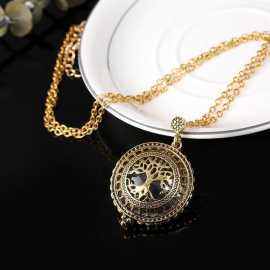 Golden Stylish with Glass Neckace (FPE-168)