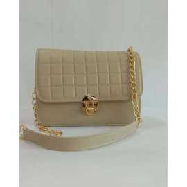 Crossbody With Chain Bag For Women-Beige