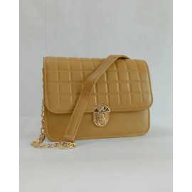 Crossbody With Chain Bag For Women- Yellow