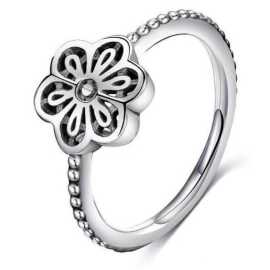 Leaf Clover Heart 925 Sterling Silver Ring For Women -SJRI-008