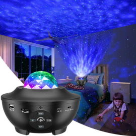 Big Bowl Galaxy Projector Night Light Table Lamp Music Starry