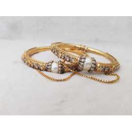 Gold Plated White Kara's Pair