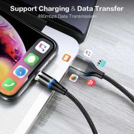 Original QC 3.0 Magnetic Fast Type C Charging Cable - Black