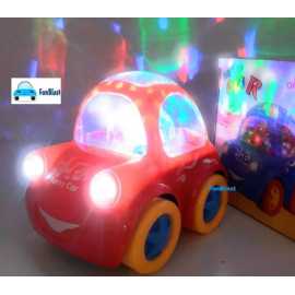 Funny Red Car Toy For Kids With Sound And Light