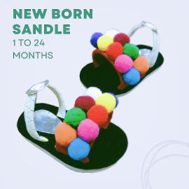 New Born Balls Sandal For Baby Girl - 1 Pair