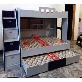 Bunk Bed Wood Lamination 3 Portion Bed With Storage Step Size 42/72