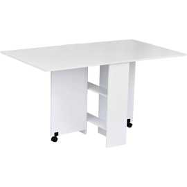 Wooden Multi-functional Expandable Folding Dining Table - White