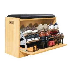 Toheed Wood Shoe Organizer Cabinet With Seat
