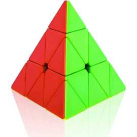 3x3 Pyramid Cube Sticker Less Puzzle Toy