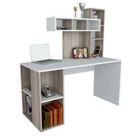 Study desk desk with book shelves For home & office - WhiteStudy desk desk with book shelves For home & office - White
