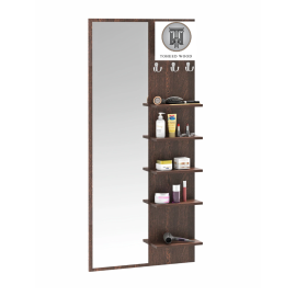 Toheed wood dressing Mirror with shelves & hanging hooks