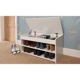 Wooden Shoes storage Cabinet with seat