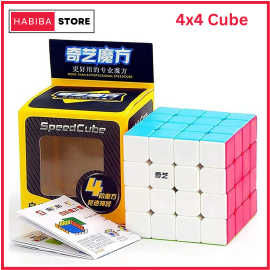 Qiyi Rubiks Cube 4x4 Sticker Less Fast Speed Puzzle Toy