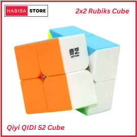 Qiyi QIDI Rubiks Cube 2x2 Sticker Less Puzzle Toy