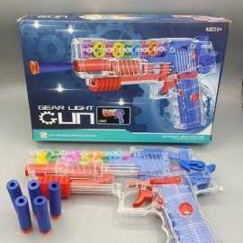 Transparent Gear Soft Blaster Gun Toy For kidsTransparent Gear Soft Blaster Gun Toy For kids