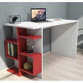 White & Red Study & Laptop table For Home & office - TWST42