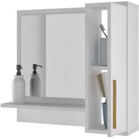 Toheed wood Bathroom Cabinet with Mirror - White