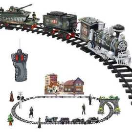 Electric Dynamic Steam RC Track Train Playset Set TOy