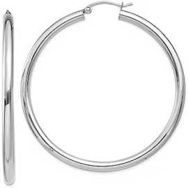 Stylish Silver Stainless Steel Hoop Earrings For Women And Girls