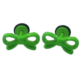 Stylish Plastic Green Tie Stud Earring