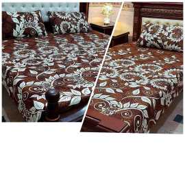 1 Double Bedsheet & 2 Single Bedsheet With 4 Pillow Covers - 7 Piece Set Design HRTB-00109