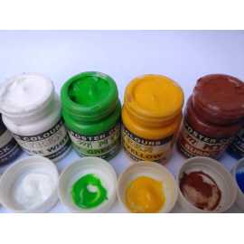 7 Pcs Poster Color Box With 2 Brush