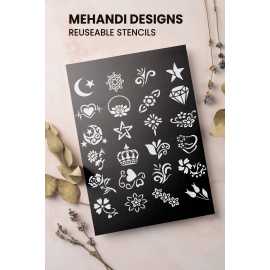 Different Full Sheets Mehndi Stencils Stickers