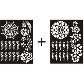 Different Designs Stencils Stickers For Women - 1 Pair