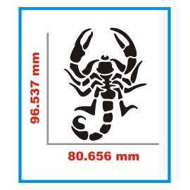 Bike & Car Scorpions Tatto Sticker - Black
