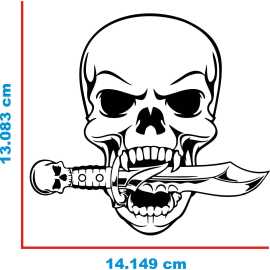 PVC Vinyl Head Car & Laptop Sticker - 1 PC