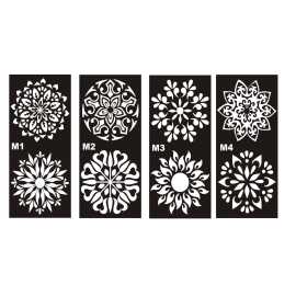 Different Designs Mehndi Stencils Stickers - 1 Set