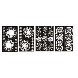 Different Designs Mehndi Stencils Stickers - 1 Set