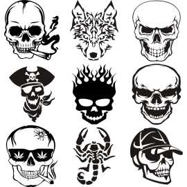 9 Different Designs Tattoo Stickers