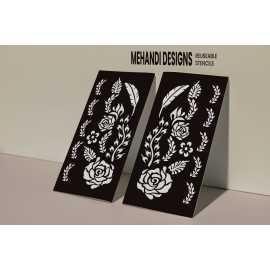 Different Sheet Mehndi Stencils Stickers - Set of 2