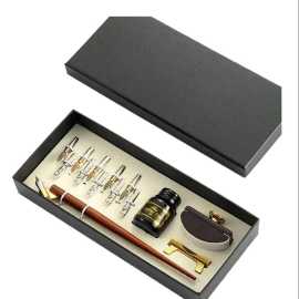 Antique European Multi nib Calligraphy Dip Pen Set