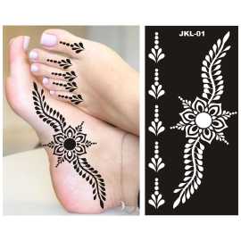 1 Pair Mehndi Papers Multi Sheets Foot