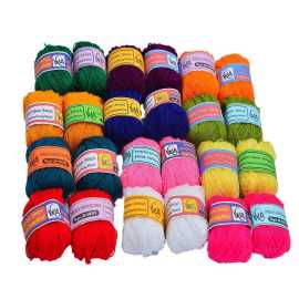 24 Pcs Multicolor Woolen Embroidery Thread