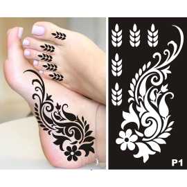 1 Pair Mehndi Papers Sheets Multi Designs