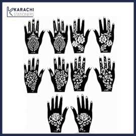 1 Pair Different Design Mehndi Sticker Hand  For Women