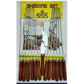 Pack of 13 PCs Art Barbecue Skewers Set