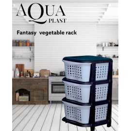 Vegetable Fruits Rack 3 Layer Compartment For Kitchen