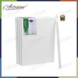 Artisan 12 X18 Inches Primed Coated Painting Canvas - Pack of 5