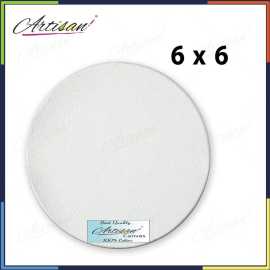 Artisan - round white canvas 6x6
