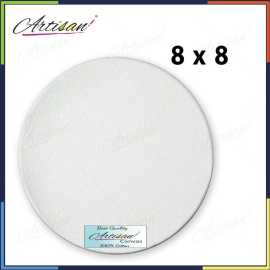 Artisan - Round white canvas 8x8