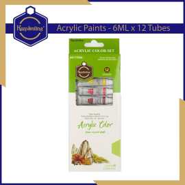 Keep Smiling 6ML Acrylic Color Paint Tube - Set of 12