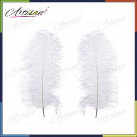Artisan White Ostrich Feathers - Pack of 2Artisan White Ostrich Feathers - Pack of 2